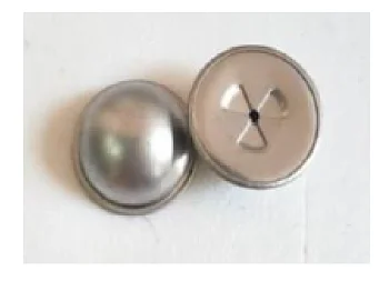 Клипса нержавеющая SS316 диаметром 38 мм куполообразная для  гвоздя диаметром 3 мм 