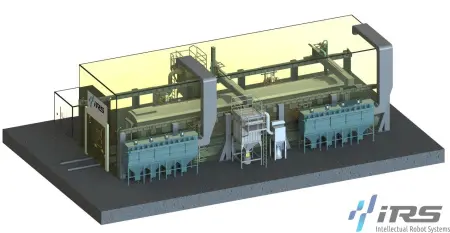 Роботизированная установка абразивоструйной очистки вагонов iRS-RBC (типа Blastman)