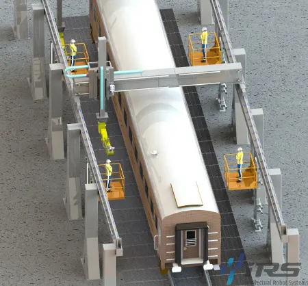 Роботизированная установка абразивоструйной очистки вагонов iRS-RBC (типа Blastman)