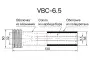 Сопло пескоструйное Вентури SandBlue VBC-6.5, карбид бора, 6,5х130