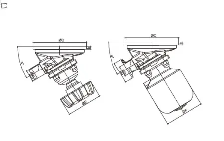 Мембранный клапан на дне резервуара 
(размер 2,5")