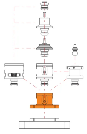 M-2600-8075 Модуль зажимной для 5 осевой обработки, 80 мм