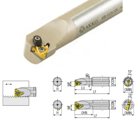 SIR/L S25R 16C Державка для нарезания наружной резьбы 