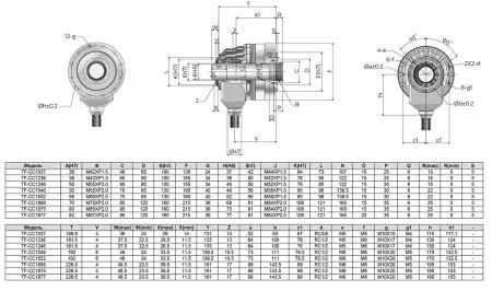 TF-CC1875 Гидравлический приводной цилиндр с открытым центром