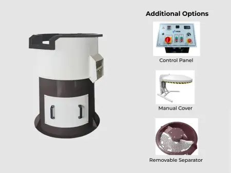 VN-KS100 Vibratory finishing bowl with control stand