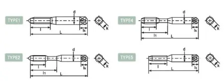 Метчик со спиральными канавками DLLH-SFT182