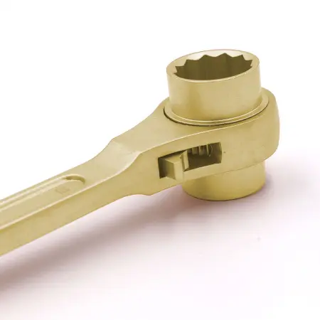 Ключ 12-гранный накидной с трещоткой искробезопасный AL180A-1417