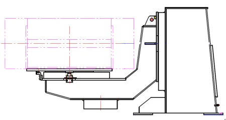 Two-axis L-type positioner for robotic systems, payload 3000 kg