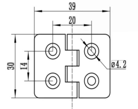 Петля нейлоновая М4 для алюминиевых профилей, серия 2020, ALF-LC2020-N