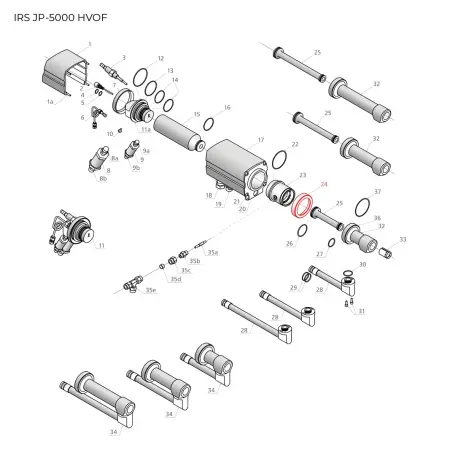 IRS-201007 Nut, interconnector to water jacket
