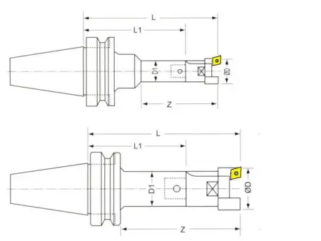Черновая расточная головка E-RBH40-55-C