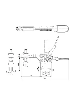Прижим шарнирно-рычажный Арт. CH-225DI