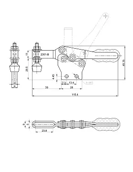 Прижим шарнирно-рычажный Арт. CH-2301B