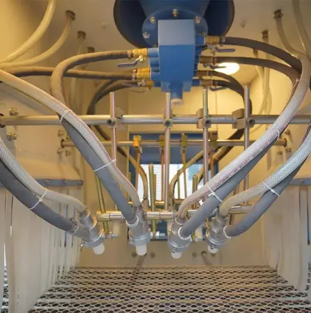 Автоматическая конвейерная система пескоструйной обработки DS-270-8E