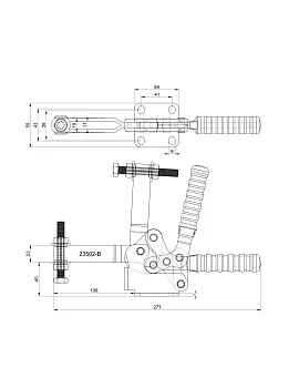 Прижим шарнирно-рычажный Арт. CH-23502B