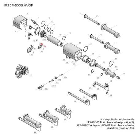 IRS-201107 Nipple, 1/8" Fuel check valve to stabilizer