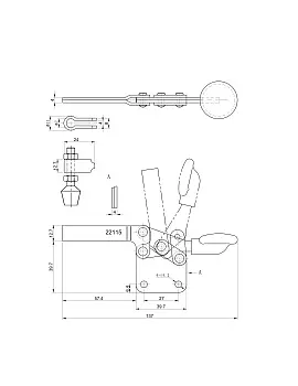 Прижим шарнирно-рычажный Арт. CH-22115