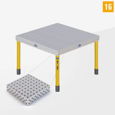 PE 3D welding table 16 1200x1200 standard version with standard legs