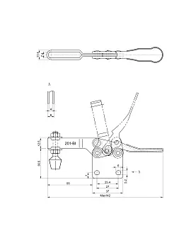 Прижим шарнирно-рычажный Арт. CH-201BI