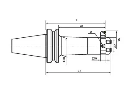 Черновая расточная головка BT50-BSB 90-300