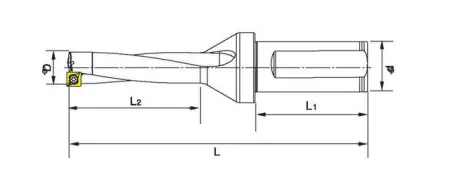 Корпусное сверло (пятиудлиненное) C25-SP18-90L
