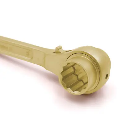 Ключ 12-гранный накидной с трещоткой искробезопасный AL180A-1417