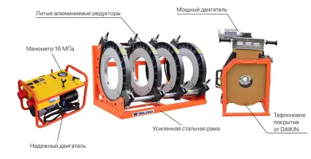 AWP-HM-630B Аппарат для стыковой сварки HDPE 315-630 мм с гидравлическим приводом