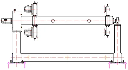 Three-axis carousel-type positioner, payload 500 kg
