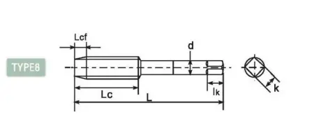 Метчик для трубной резьбы со спиральными канавками DLSFT-PF122