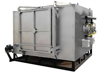 Газовая прокалочная печь для выжигания модельного состава односекционная