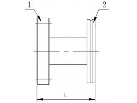 Переходник CF200 - ISO200 ( нержавеющая сталь )