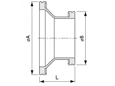 Переходник ISO80 - ISO63 конический ( нержавеющая сталь )
