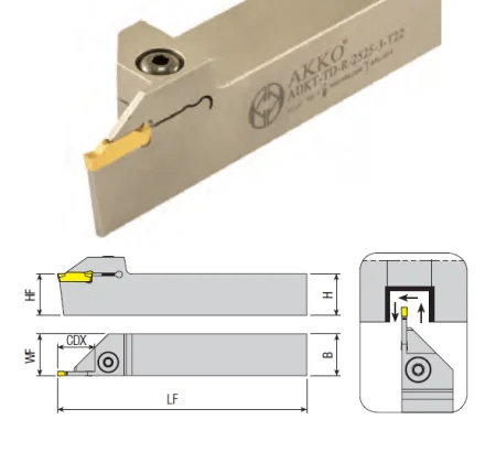 ADKT-TD-R/L-2020-3-T20 Державка для обработки канавок 