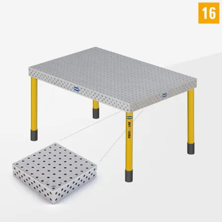 PE 3D welding table 16 1500x1000 standard version with standard legs