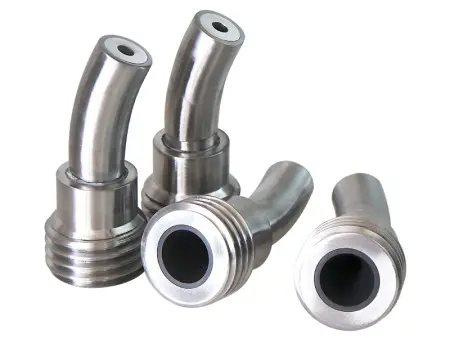 Сопло пескоструйное загнутое 45°Вентури SandBlue CVBC-9.5, карбид бора, 9,5х120