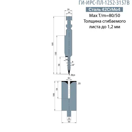 Комплект для плющения BYSTRONIC  ГИ-ИРС-ПЛ-1252-3157B