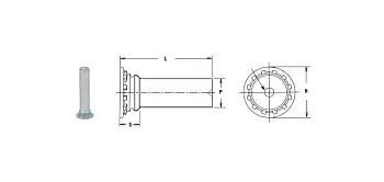 Шпилька не резьбовая запрессовочная FHA  Алюминий 3x6 FHA-3MM-6