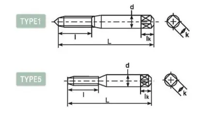 Метчик с прямой канавкой с левой резьбой DLST-HT502