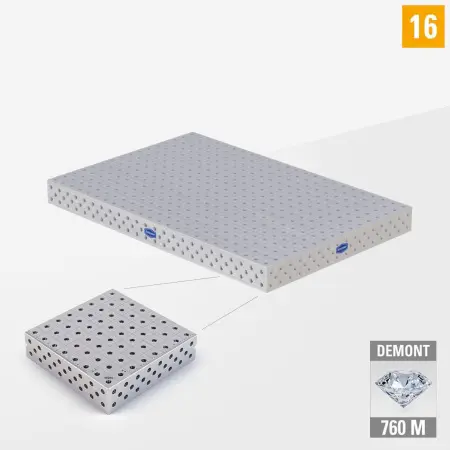 PE 3D welding table 16 1200x800 nitrided DEMONT 760 M without legs