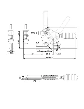 Прижим шарнирно-рычажный Арт. CH-2501B