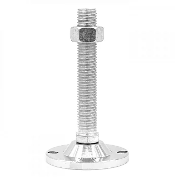 Опора регулируемая для алюминиевых профилей, основание 60 мм с дополнительными отверстиями, шпилька M16x150, ALF-LA150M16-D60U