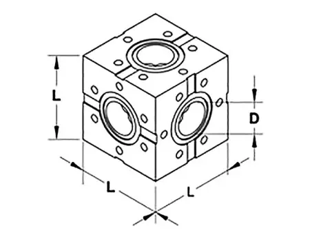 Куб 6-ти фланцевый CF50