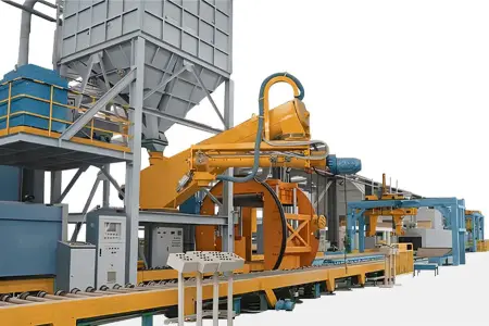 Автоматизированная линия изготовления форм и стержней  из холодно-твердеющих смесей