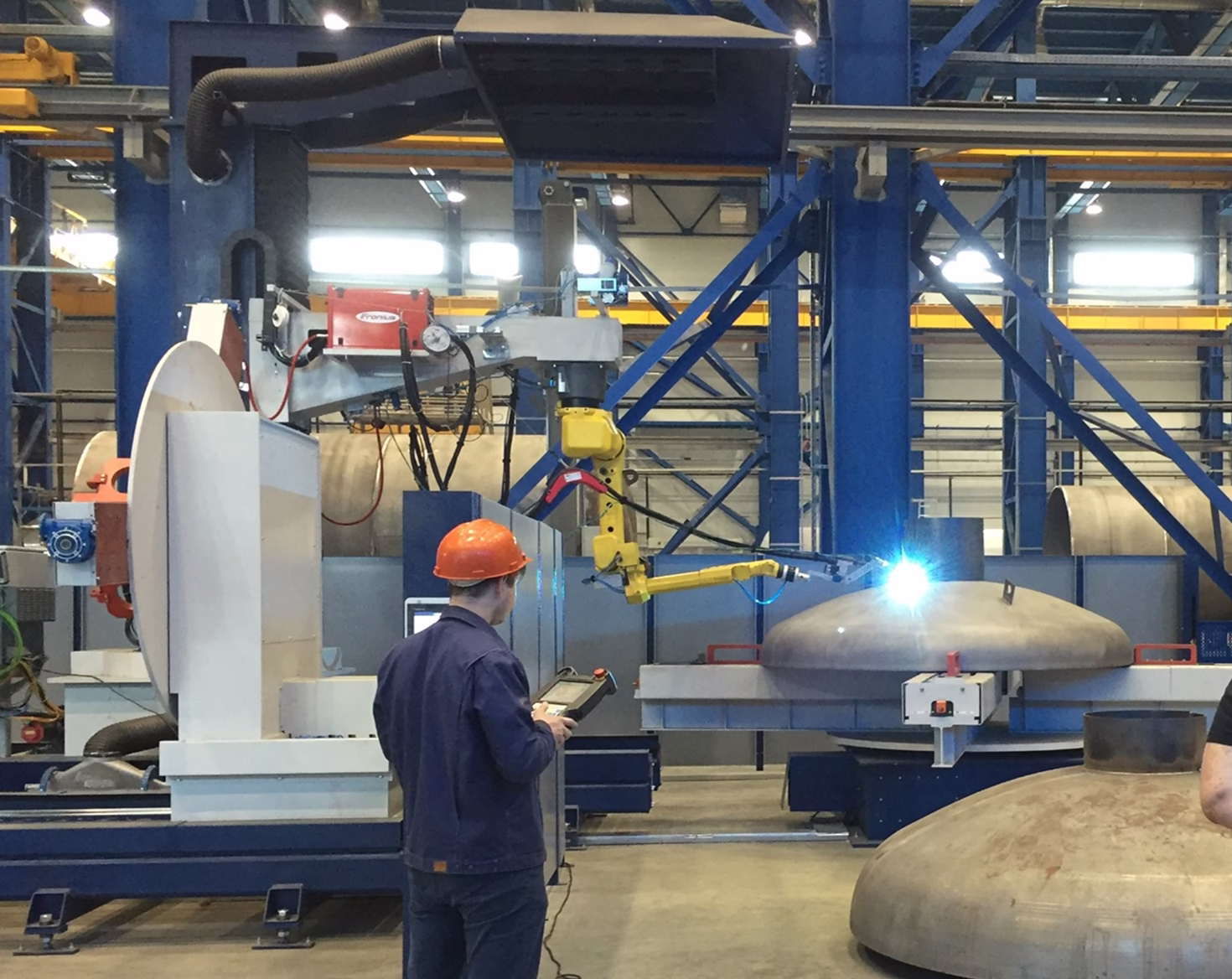 Robotic plasma-arc cutting and finishing of carbon steel, stainless steel, and aluminum alloy products