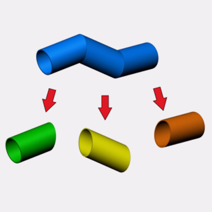 Разбиение стыковочных узлов на входящие детали