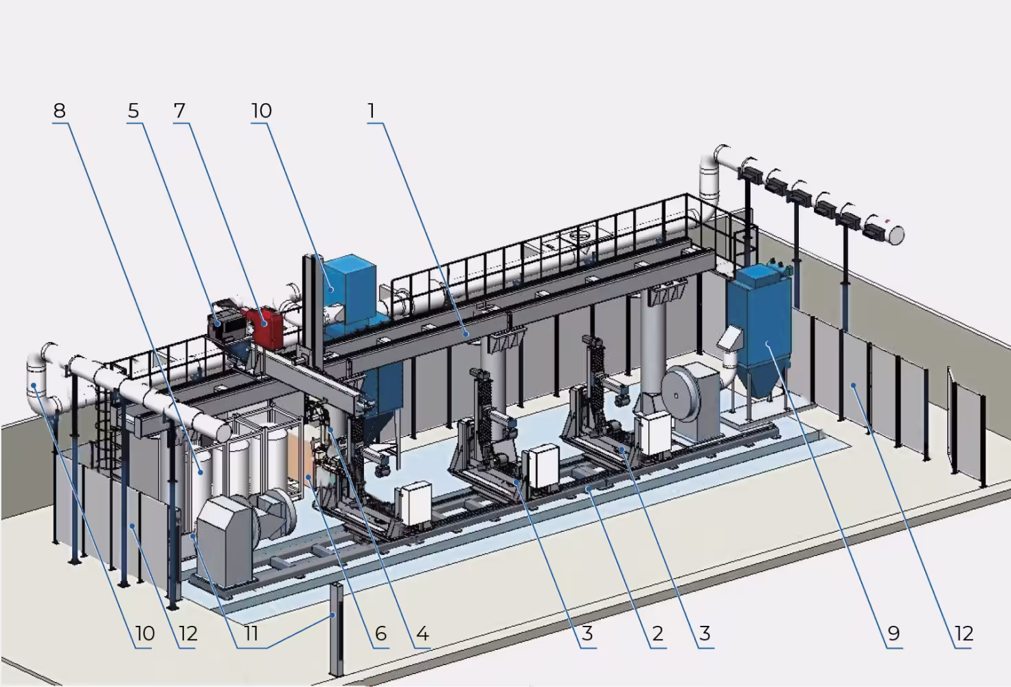 Состав оборудования роботизированного комплекса по изготовлению стальных трубопроводов