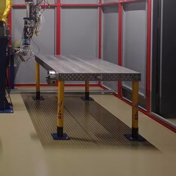 Assembly-welding table in the sandblasting and surface treatment complex