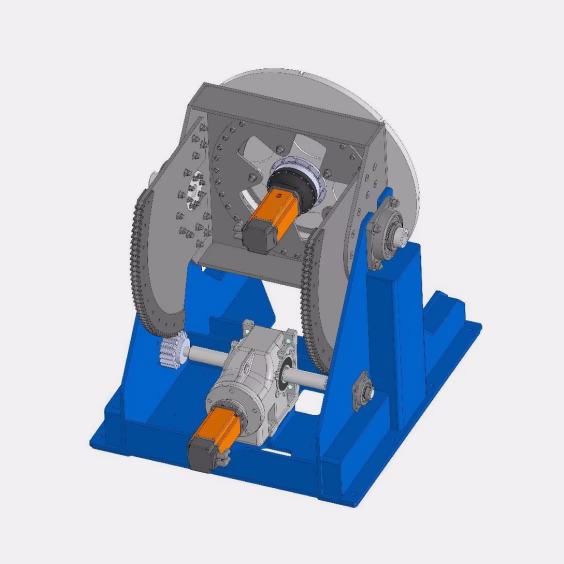 90° tilting manipulator of the iRS-L-clad robotic laser cladding system