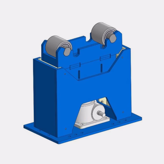 Adjustable roller supports of the iRS-L-clad robotic laser cladding system