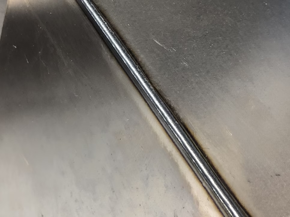 Welded seam, PG position, Vw=200 cm/min, view 2